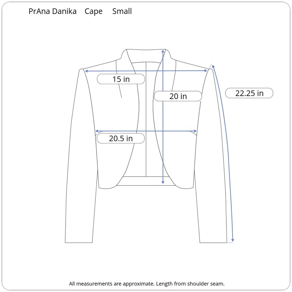 SOLD PrAna Danika Cape Crop Sweater Gray Bell Sleeves - Picture 8 of 8